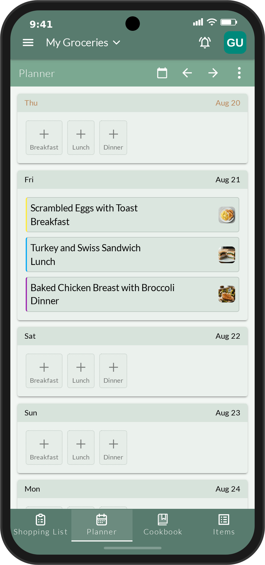 Weekly Meal Planner